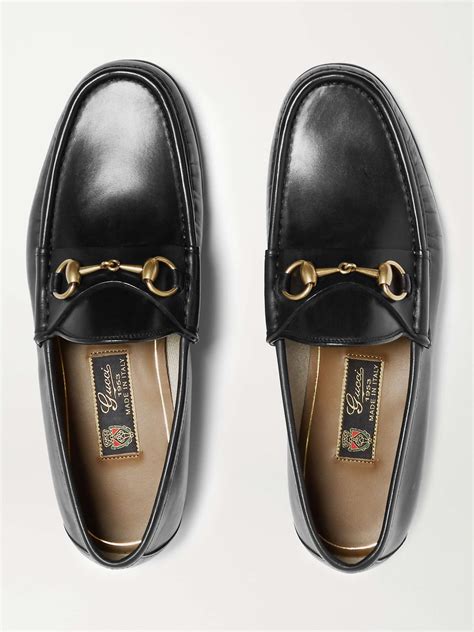 gucci roos horsebit leather loafers|gucci donnie horsebit leather loafers.